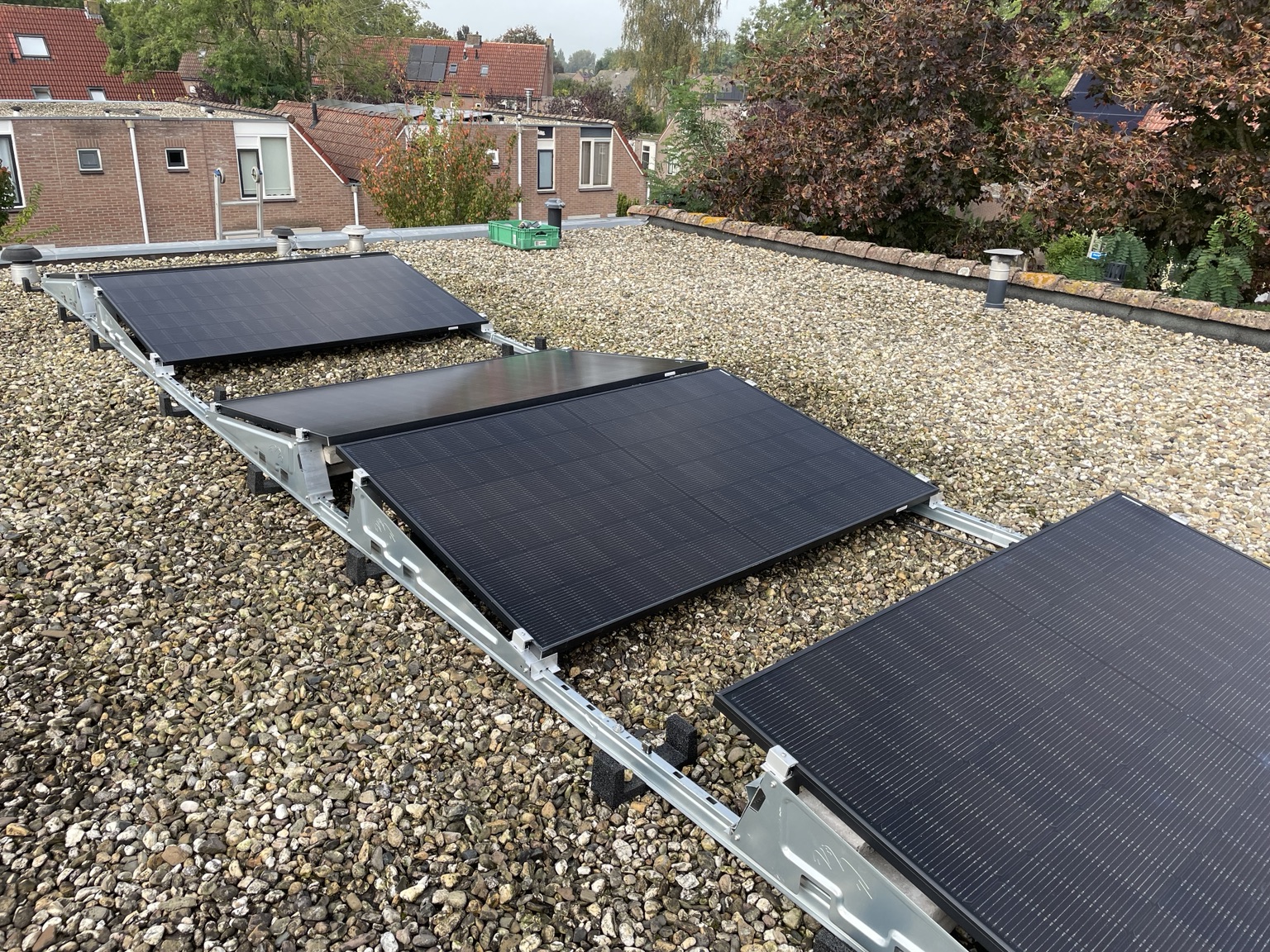 Zonnepanelen plat dak